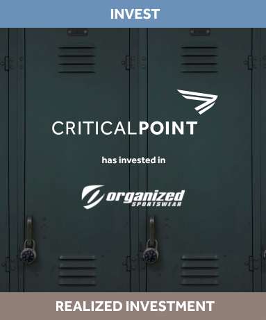 CriticalPoint has invested in Organized Sportswear